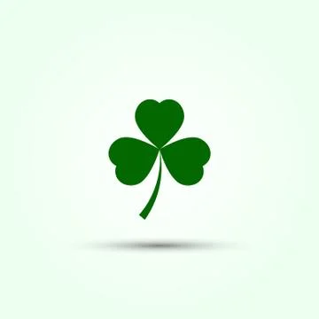 Leaf clover on a white background Stock Illustration