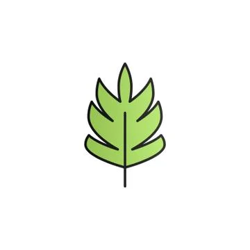 Leaf color gradient vector icon Illustrazione stock