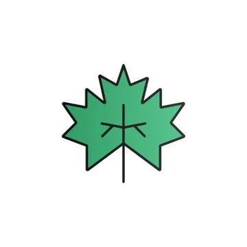 Leaf color gradient vector icon Illustrazione stock