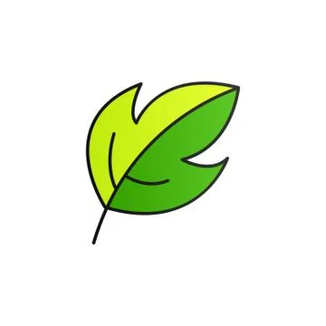 Leaf color gradient vector icon Stock Illustration