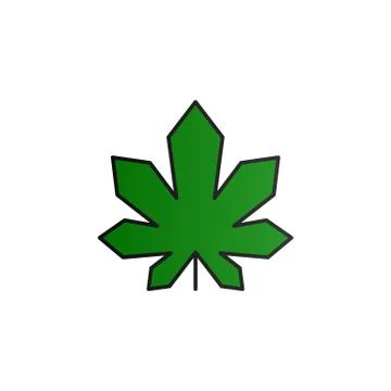 Leaf color gradient vector icon Stock Illustration