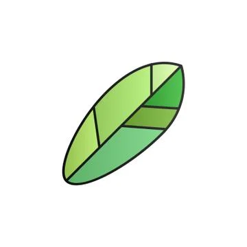 Leaf color gradient vector icon Stock Illustration