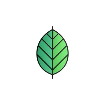 Leaf color gradient vector icon Stock Illustration