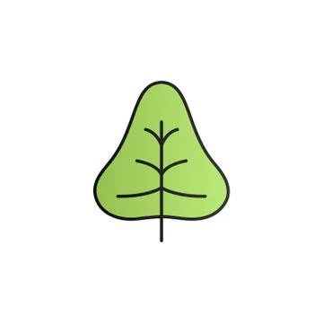 Leaf color gradient vector icon Stock Illustration