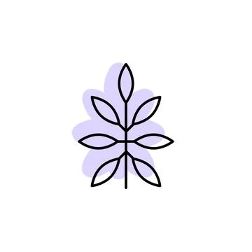Leaf with color shadow vector icon in leaves set 스톡 일러스트