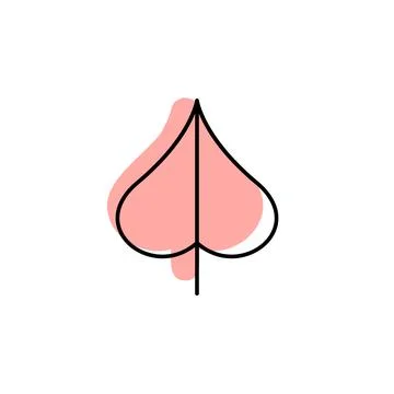 Leaf with color shadow vector icon in leaves set Stock Illustration