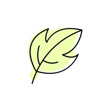 Leaf with color shadow vector icon in leaves set Stock Illustration