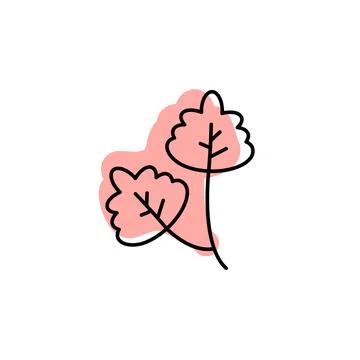 Leaf with color shadow vector icon in leaves set Stock Illustration