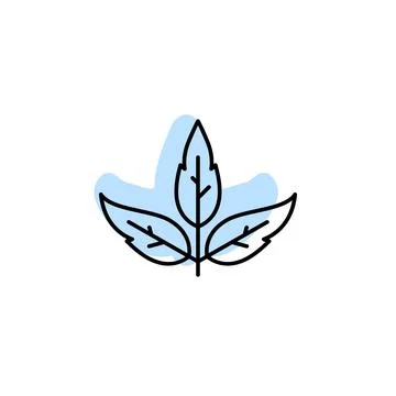 Leaf with color shadow vector icon in leaves set Stock Illustration