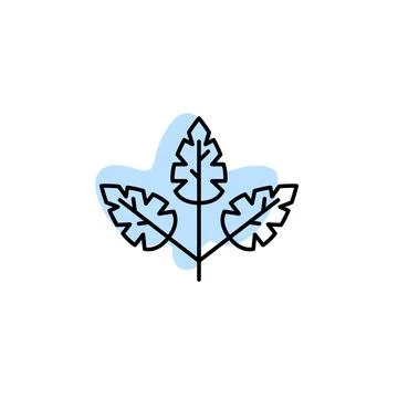 Leaf with color shadow vector icon in leaves set Stock Illustration