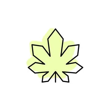 Leaf with color shadow vector icon in leaves set Stock Illustration