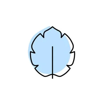 Leaf with color shadow vector icon in leaves set Stock Illustration