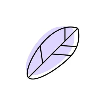 Leaf with color shadow vector icon in leaves set Stock Illustration