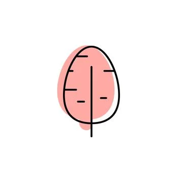 Leaf with color shadow vector icon in leaves set 스톡 일러스트