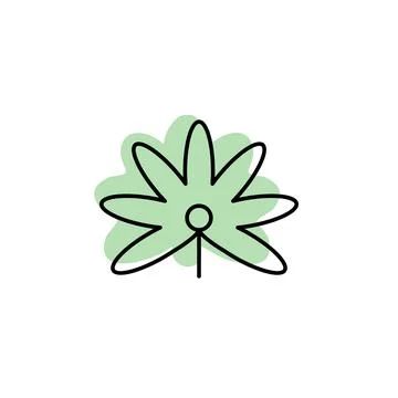 Leaf with color shadow vector icon in leaves set 스톡 일러스트