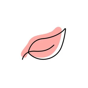 Leaf with color shadow vector icon in leaves set 스톡 일러스트