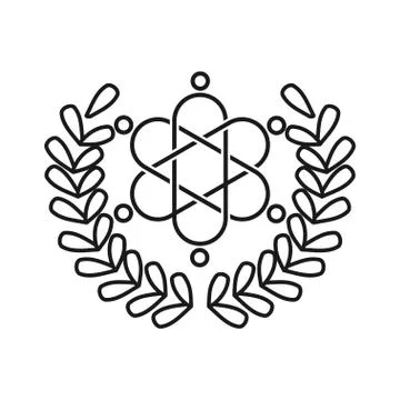 Leaf Commitment Teamwork Together Outline Logo Stock Illustration