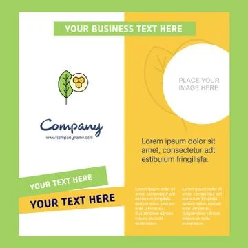 Leaf  Company Brochure Template. Vector Busienss Template 스톡 일러스트