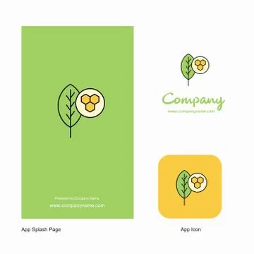 Leaf  Company Logo App Icon and Splash Page Design. Creative Business App Des Illustrazione stock