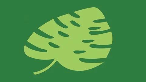 Leaf on composition motion cartoonish expression depth colorful design scene Stock Footage 335147400