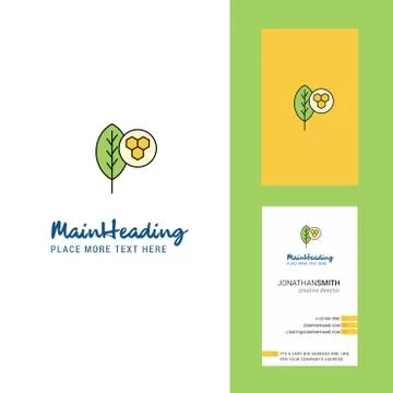 Leaf  Creative Logo and business card. vertical Design Vector Illustrazione stock
