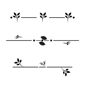 Leaf dividers Stock Illustration