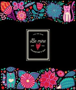 Leaf doodle elements, illustration made of flowers and herbs 스톡 일러스트