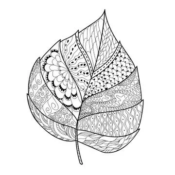 Leaf doodle Stock Illustration