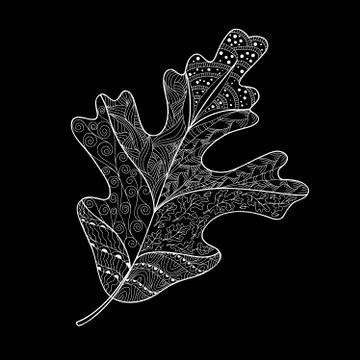 Leaf doodle Stock Illustration