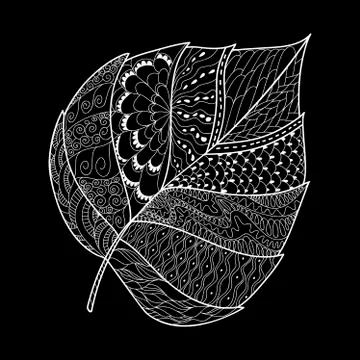 Leaf doodle Stock Illustration