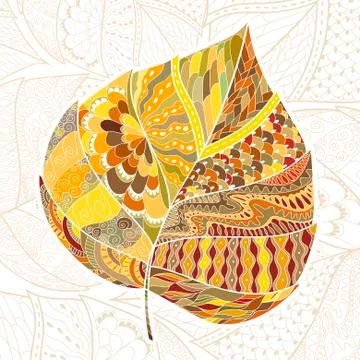 Leaf doodle Stock Illustration