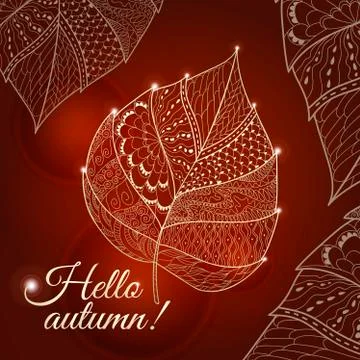 Leaf doodle Stock Illustration