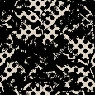 Leaf Dotted Seamless Pattern Design Illustrazione stock