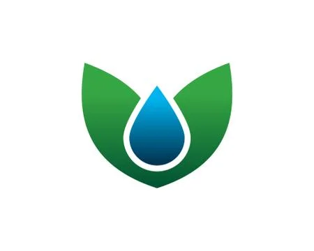 Leaf drop logo Stockillustratie