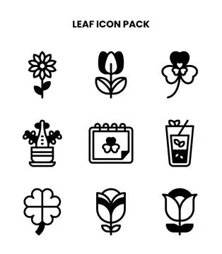 Leaf DuoTone UI Icons Pack Ilustração Stock