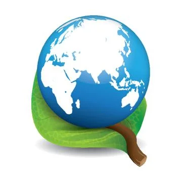 Leaf With Earth Stock Illustration