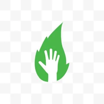 Leaf, Eco friendly hands icon. Vector illustration, flat design 스톡 일러스트