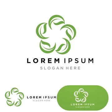 Leaf ecology nature element vector icons Stock Illustration