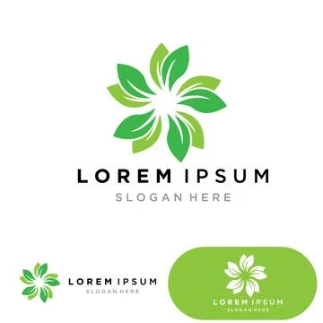 Leaf ecology nature element vector icons 스톡 일러스트