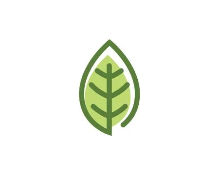 Leaf ecology nature Logo Template Stock Illustration
