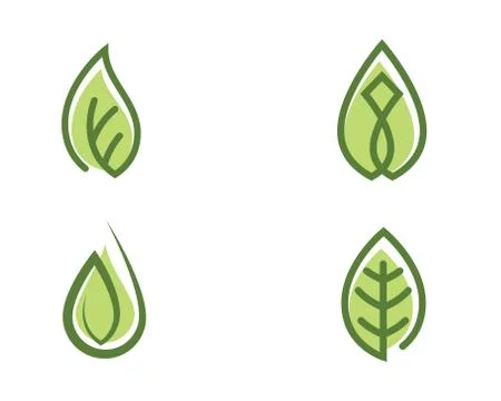 Leaf ecology nature Logo Template Stock Illustration