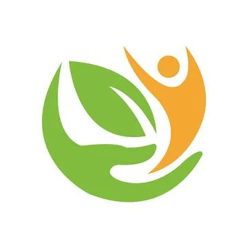 Leaf ecology nature Logo Template Illustrazione stock