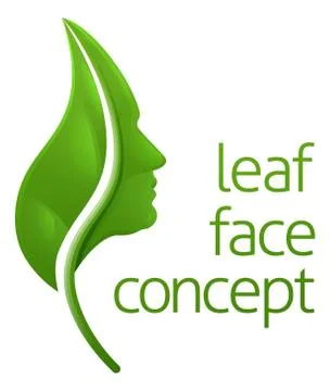 Leaf Face Concept Stock Illustration