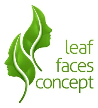 Leaf Faces Concept Stock Illustration
