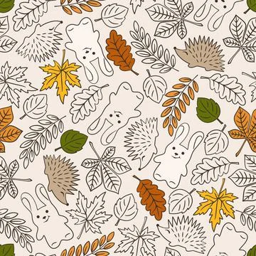 Leaf fall background.  Stock Illustration