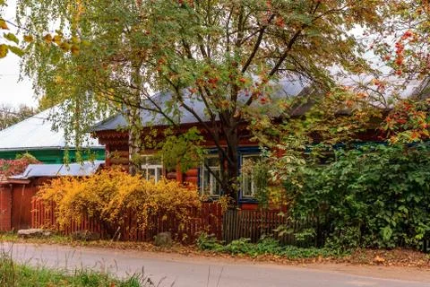 Leaf fall house Foto stock