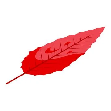 Leaf in fall icon, isometric style Stock Illustration