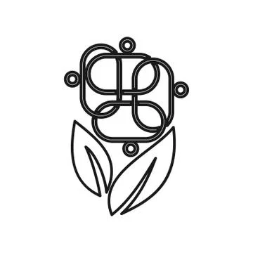 Leaf Farm Commitment Teamwork Together Outline Logo Stock Illustration