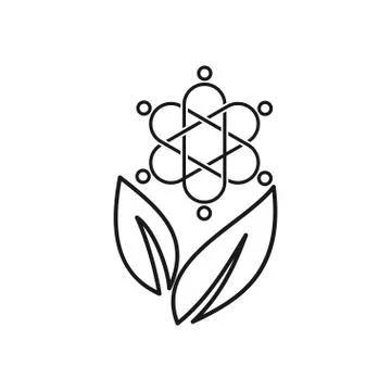 Leaf farming Commitment Teamwork Together Outline Logo Stock-Illustration