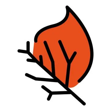 Leaf fire icon vector flat Stock Illustration